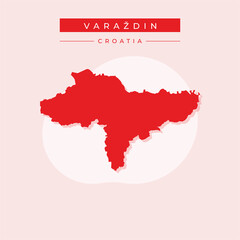 Vector illustration vector of Varazdin map Croatia