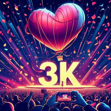 3k subscribers-followers post thank you Generative Ai