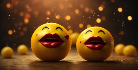 Emoji smileys 3d Full hd 8k UHD generative ai