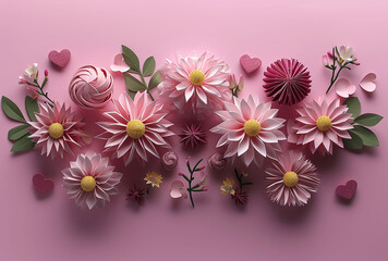 pink flowers background.