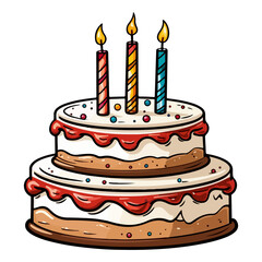 birthday cakes vector illustration