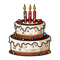 birthday cakes vector illustration