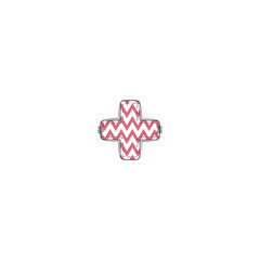 Obraz premium valentine color font, Letter and Number font, line pink