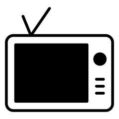 Television solid glyph icon