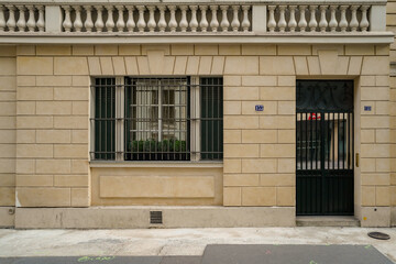 vintage parisian storefront facade template