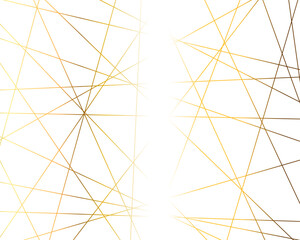 Obraz premium Seamless luxury geometric premium golden random chaotic lines on transparent background. Luxury banner presentation gold line vector, illustration.