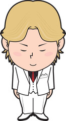 お辞儀するホスト