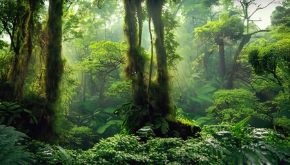 Beautiful rain forest - obrazy, fototapety, plakaty