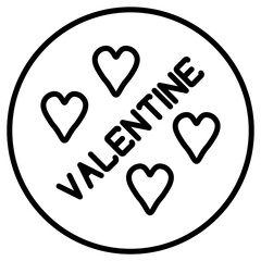 valentine line icon 2