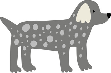 Cute dog vector flat illustration.