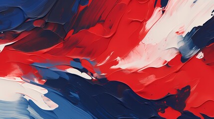 Bold strokes of cherry red and deep indigo collide, creating a captivating abstract background that pops with clarity