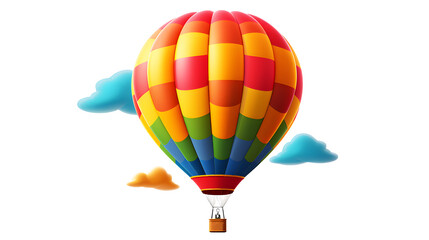 Fototapeta premium Hot Air Balloon PNG, Transparent background hot air balloon, Sky adventure graphic, Balloon ride icon, Colorful balloon image, Aerial excursion illustration, Hot air travel file, Adventure tourism