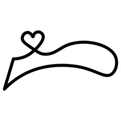 valentine line icon