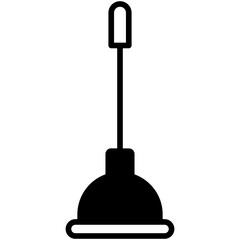 Naklejka premium Plunger solid glyph icon