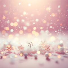 Snowflakes on pink background.generative ai