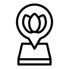 flower line icon