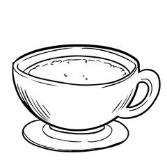 Cute Hand Drawn Coffee Shop Coffee Cup