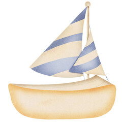 Watercolor Nautical Clipart Experience the refreshing touch of nature A watercolor painting filled with warmth and tranquility.