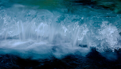 A Majestic Close-Up of a Breathtaking Waterfall