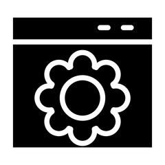 flower glyph icon