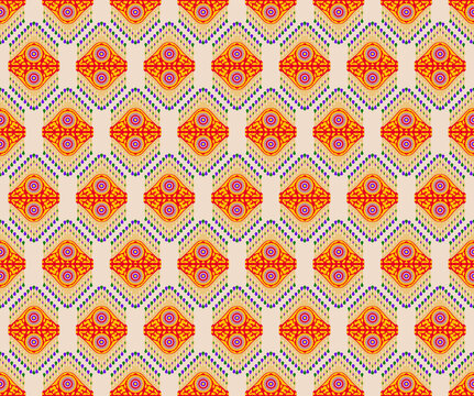 Motif ethnic handmade beautiful Ikat art. Ethnic abstract floral background art. folk embroidery, Peruvian, Indian, Asia, Moroccan, Turkey, and Uzbek style. Aztec geometric art ornament print.