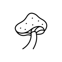 Mushrooms outline icons, minimalist vector illustration ,simple transparent graphic element .Isolated on white background