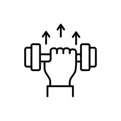 Workout outline icons, minimalist vector illustration ,simple transparent graphic element .Isolated on white background