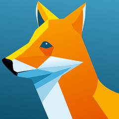 illustration of a wolf, animals, vector