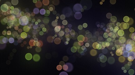 abstract blur bokeh banner shape background. rainbow colors, pastel purple, blue, gold, green, yellow, white, silver, pink bokeh background