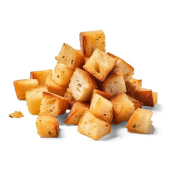 Croutons on isolate transparency background, PNG
