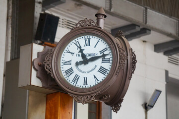 clock in the Jakarta Kota station