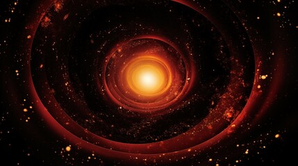 Black Hole in the Center of an Orange Field of Stars