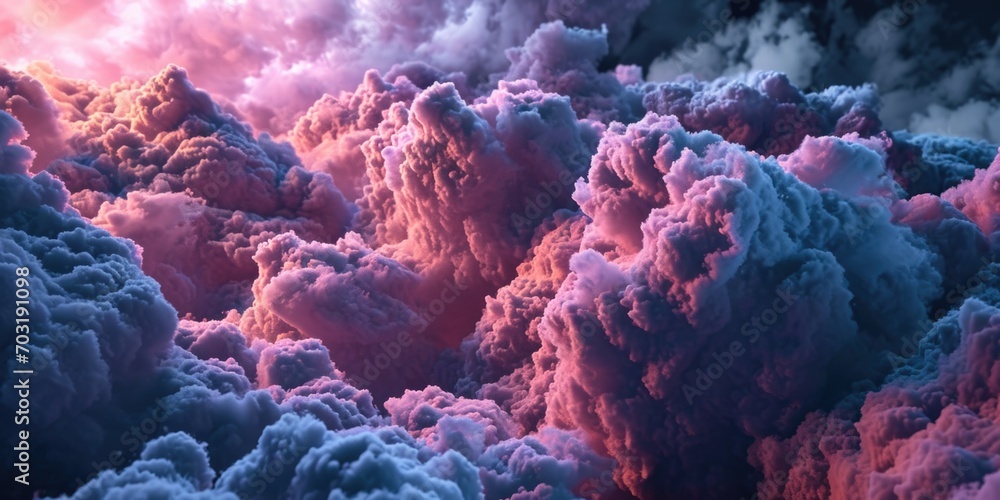 Aufkleber A picture capturing a vast expanse of clouds in the sky. Perfect for adding a dreamy and serene touch to any project