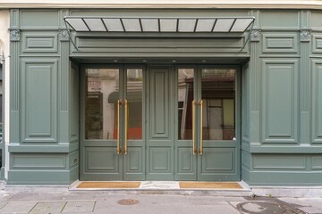 old french storefront facade template