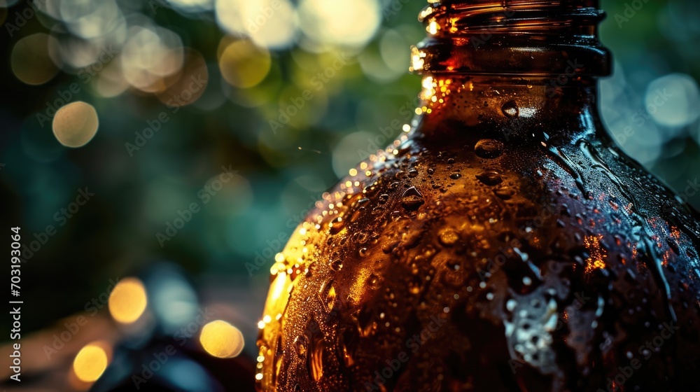 Poster Glass bottle with water, perfect for refreshing concepts