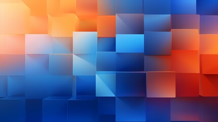 Dynamic gradients of tangerine and royal blue converge, producing a clear, solid, and visually stunning abstract background
