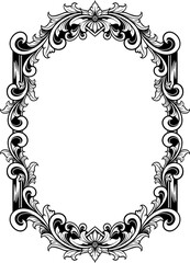 Classic ornament frame for wedding. vector illustration