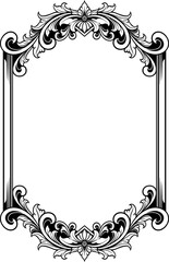 Classic ornament frame for wedding. vector illustration