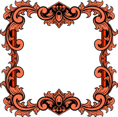 Classic ornament frame for wedding. vector illustration