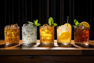 Vibrant Assortment of Top Selling Alcoholic Cocktails. Perfect for Parties and Nightlife Experiences