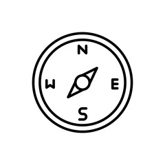 Compass outline icons, minimalist vector illustration ,simple transparent graphic element .Isolated on white background