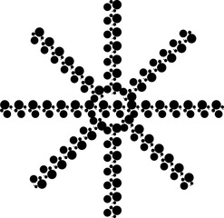 Star shape halftone dots