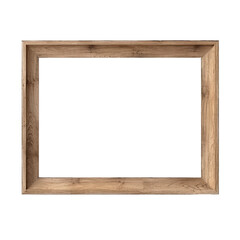 old wooden photo frame on isolate transparency background, PNG