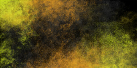 Black Yellow misty fog,reflection of neon fog effect smoke exploding.cumulus clouds.mist or smog fog and smoke texture overlays vector cloud brush effect,transparent smoke.
