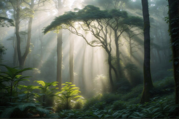 A dreamlike rainforest