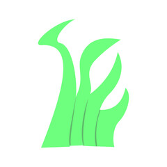 Green grass flat vector element