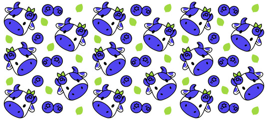 Cute Cow Can Glass Wrap 16oz, BlueBerry fruit , Cow Face , Animal Print , Cute cow Digital Cut Files Silhouette, blueberry glass wrap