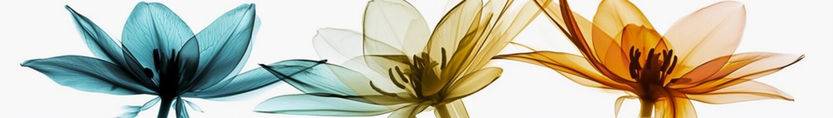 X-ray Flowers - flowers, x-ray, translucent, subtle, nature, romantic