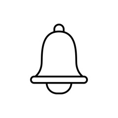 Bell outline icons, minimalist vector illustration ,simple transparent graphic element .Isolated on white background