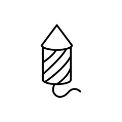 Fireworks outline icons, minimalist vector illustration ,simple transparent graphic element .Isolated on white background